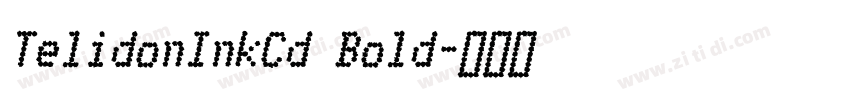 TelidonInkCd Bold字体转换